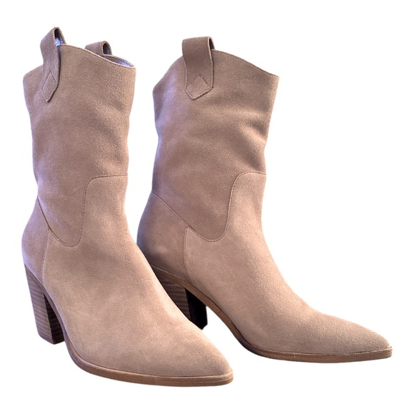 NWT Anthropologie Silent D Munchy Western Boot in Taupe Size 38 - Picture 6 of 11